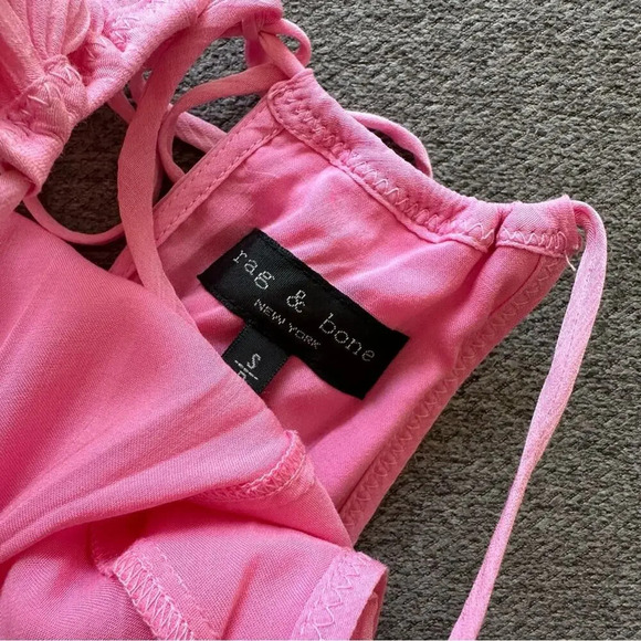 rag & bone Pink Melody Maxi Silk Blend Dress Small - Picture 3 of 9